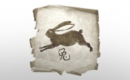 Rabbit  Zodiac icon, isolated on white background.