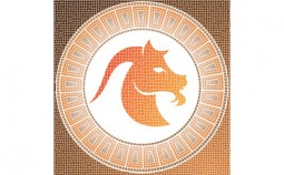 Element earth: capricorn zodiac sign on a mosaic