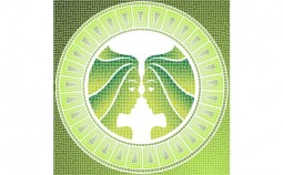 Element air: gemini zodiac sign on a mosaic